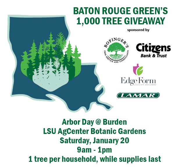 Baton Rouge Green Louisiana Arbor Day Tree Giveaway